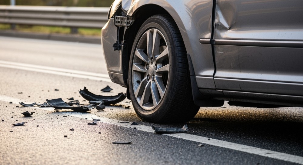 Samochód wjechał w budynek III LO w Białymstoku – jedna osoba ranna w szpitalu
