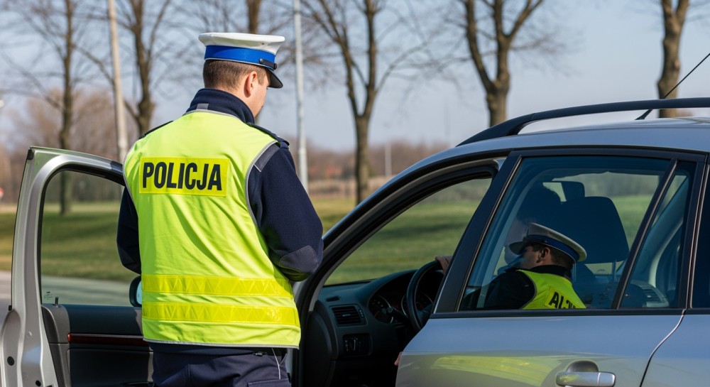 Zatrzymany kierowca z zakazem i na poszukiwaniach w rękach policji